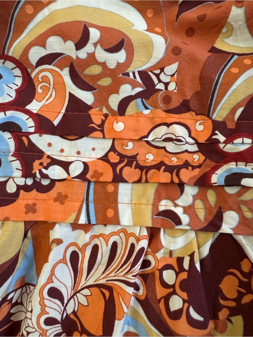 Anthropologie The Summerset Women's Orange Paisley Maxi Dress Size L - Picture 12 of 16